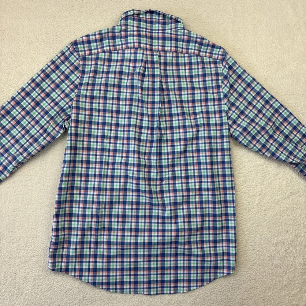 VINEYARD VINES Performance Mens Long Sleeve Shirt Medium Plaid Slim-Fit Button - Picture 3 of 13